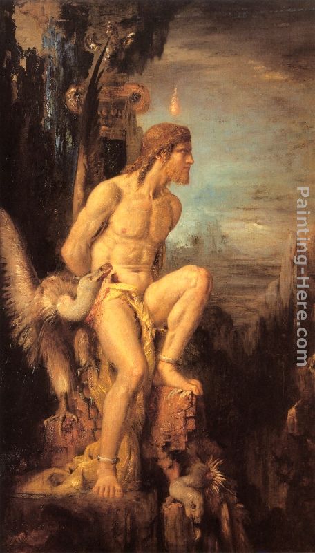 Prometheus painting - Gustave Moreau Prometheus art painting
